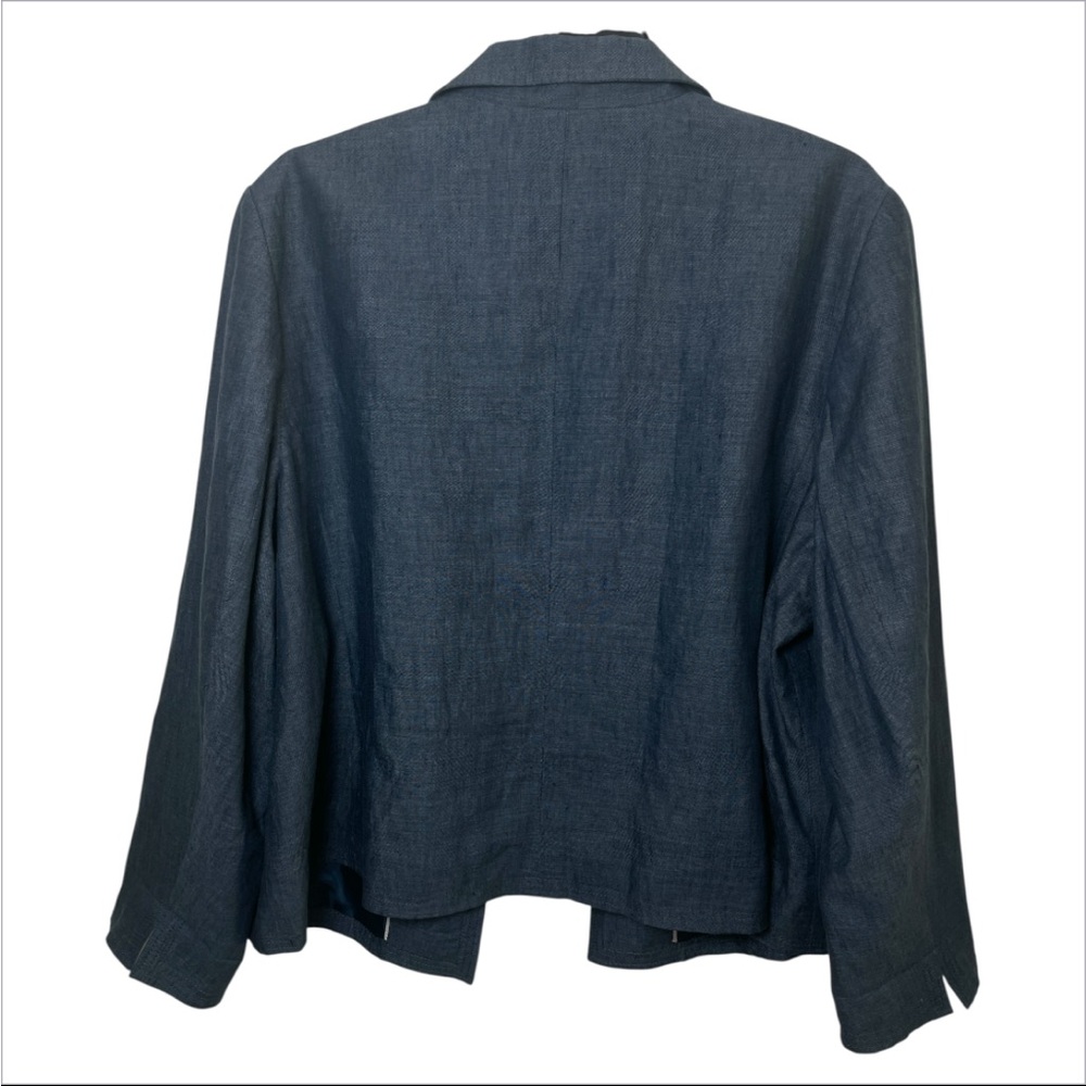 Talbots Navy Blue Open Front Blazer Jacket - Picture 4 of 6